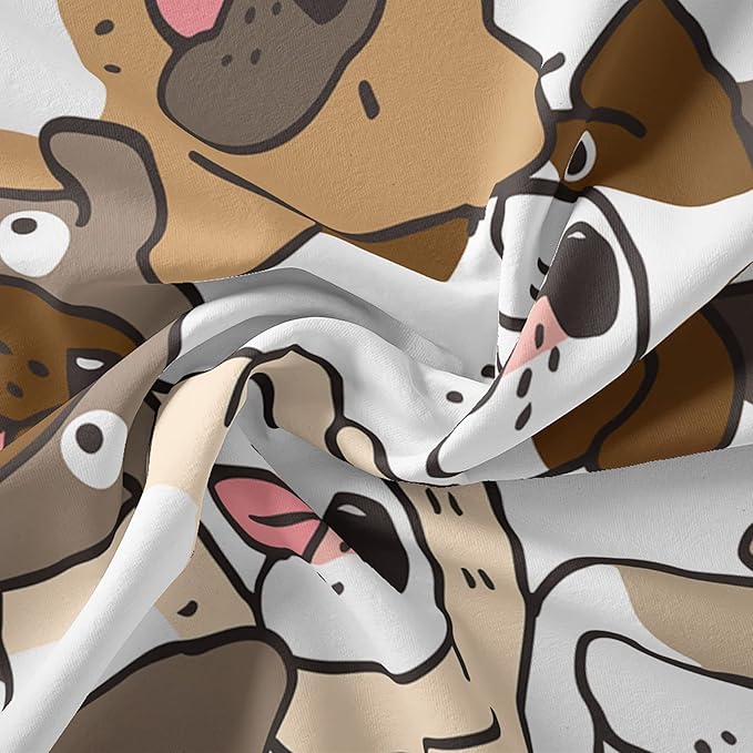 Kawaii Dog Comforter King Size,Dogs Comforter Set for Kids Teens Girls Boys,3Pcs Bedding Set Printed Comforter with 2 Pillowcases,Down Alternative,Soft and Lightweight，King Size - LeafyLoom