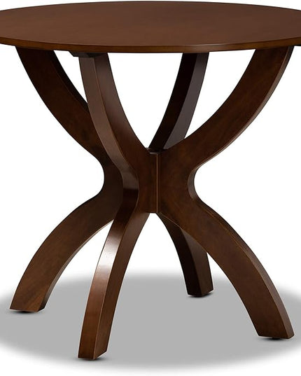 Baxton Studio Dining Sets, Grey/Walnut - LeafyLoom