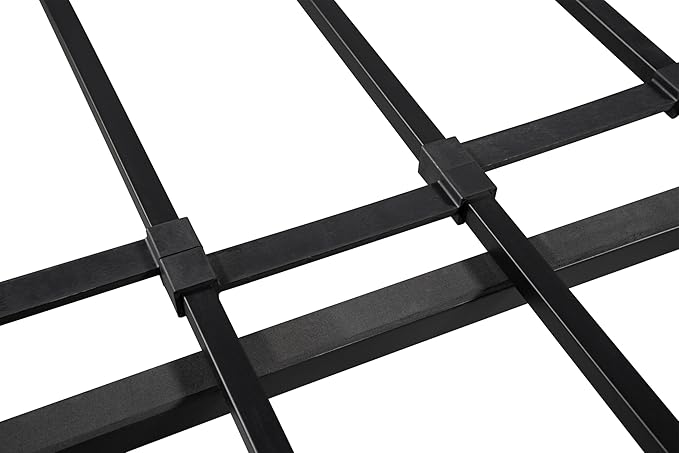 Twin Size Bed W/Slats,Metal Frame Daybed with Trundle and Anti-Noise Design,Space-Saving & Easy to Install,for Living Room Bedroom Apartment,Black - LeafyLoom