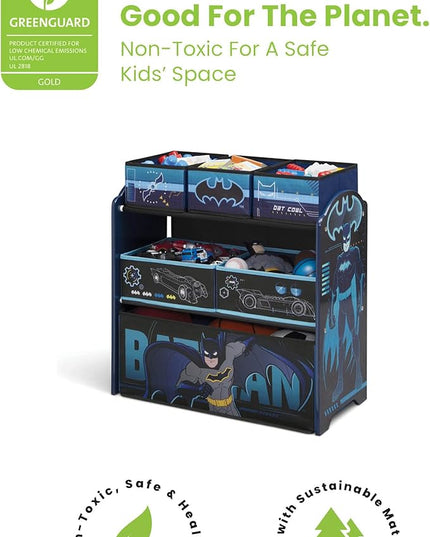 Delta Children Design & Store 6 Bin Toy Storage Organizer, Batman - LeafyLoom