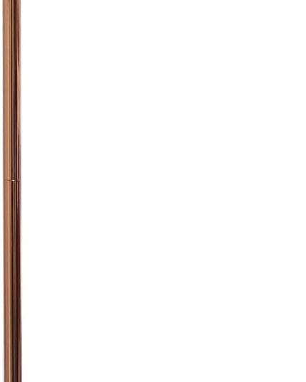 Simple Designs LF1036-RGD Antique Style Industrial Iron Lantern Floor Lamp with Glass Shade, Rose Gold - LeafyLoom