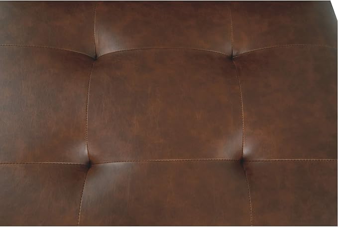 Signature Design by Ashley Sidewinder Mid-Century Modern Faux Leather Accent Chair, Brown - LeafyLoom