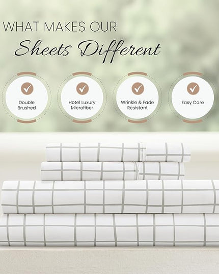 Linen Market 4 Piece California King Bedding Sheet Set (Light Gray) - Sleep Better Than Ever with These Ultra-Soft Cooling Bed Sheets for Your California King Size Bed - Deep Pocket Fits 16" Mattress - LeafyLoom
