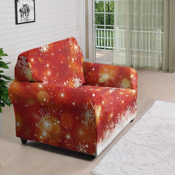 FKELYI Christmas Decor Sofa Couch Cover for Indoor Non-Slip Furniture Protector Easy Going Stretch Sofa Slipcover Washable Sofa Slipcovers S FKELYI