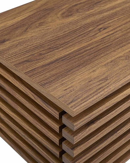Modway Render 60" Mid-Century Modern Low Profile TV Stand in Walnut, 60 Inch - LeafyLoom