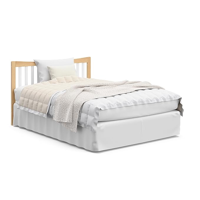 Graco Remi 4-In-1 Convertible Crib & Changer With Drawer (White & Natural) – GREENGUARD Gold Certified, Crib And Changing-Table Combo, Includes Changing Pad, Converts To Toddler Bed, Full-Size Bed - LeafyLoom