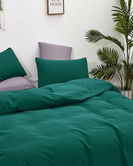 Green Comforter Set King Dark Green Bedding Set Soft Lightweight Pure Emerald Green Comforter Men Women Durable Green King Blanket Breathable Green Comforter Set Solid Green Bed Comforter - LeafyLoom
