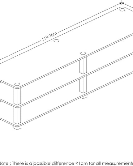 Furinno Turn-S-Tube No Tools 3-Tier Entertainment TV Stands, Espresso/Black - LeafyLoom