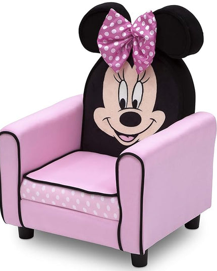 Delta Children Figural Upholstered Kids Chair, Disney Minnie Mouse - LeafyLoom