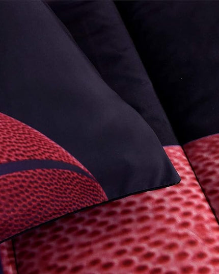 Btargot Basketball Comforter Sets Full for Boys Teens,3D Sports Basketball Bedding,Soft Microfiber Reversible Quilt with 3 Matching Pillow Shams - LeafyLoom
