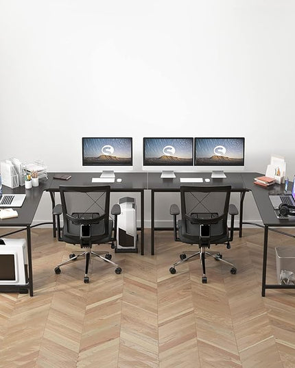 soges L Shaped Office Desk, L Desk Computer Corner Desk, 59 x 59 inches Large L Shaped Desk for Home Office, Sturdy Writing Desk Writing Workstation Gaming Table - LeafyLoom