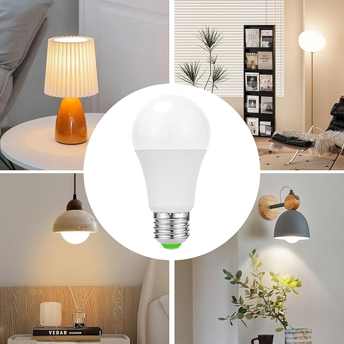 Ambimall 9W LED Light Bulbs with Remote Control, Stepless Dimmable 3000K-6000K,E26 Base - LeafyLoom