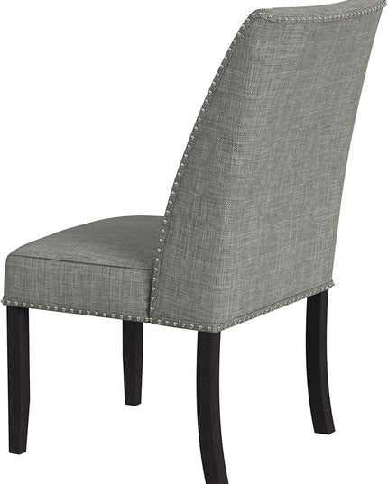 HomePop Classic Parsons Dining Chairs, Gray Woven(set of 2) - LeafyLoom