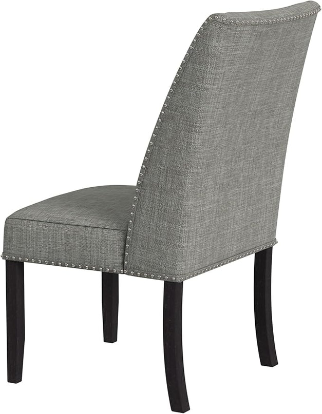 HomePop Classic Parsons Dining Chairs, Gray Woven(set of 2) - LeafyLoom