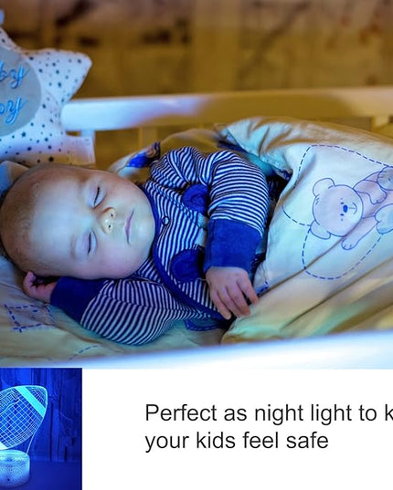 Football Night Lights for Kids, 3D LED Illusion Lamp 7 Colors Changing Nightlight with USB Powered, Touch & Remote Control Best Birthday Christmas Gifts for Boys Girls Kids Baby - LeafyLoom