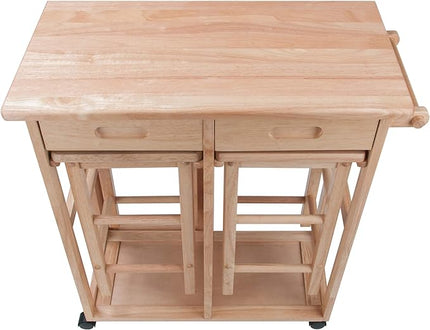 Winsome Wood Suzanne Kitchen, Square, Natural, Beech - LeafyLoom