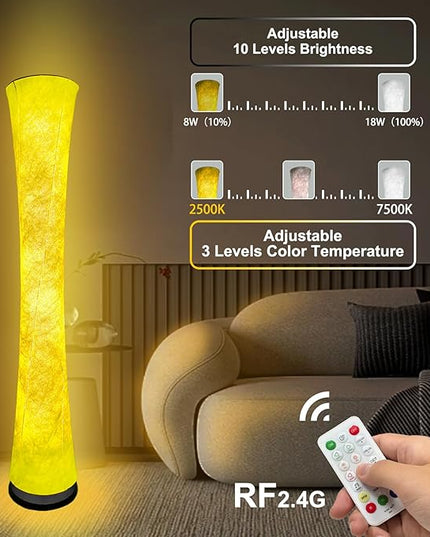 Floor Lamp, floor lamps for living room, floor lamp for bedroom, standing lamp, RGB Color Changing, Music Sync, APP Remote Control, 62'' Standing Lamp for Living Room,see installation video here - LeafyLoom