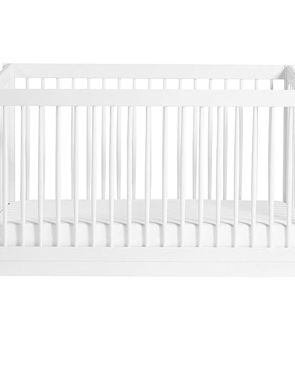 Babyletto Sprout 4-in-1 Convertible Crib with Toddler Bed Conversion Kit in White, Greenguard Gold Certified - LeafyLoom