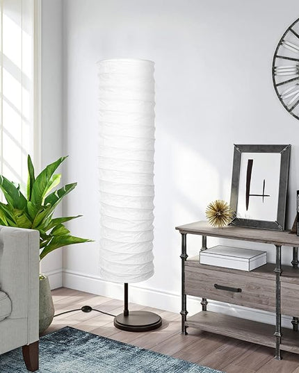 STOBOK Paper Floor Lamp Shades Light Japanese Style Standing Lamp Table Light Cover Barrel Chandelier Protector for Living Room Home Hotel - LeafyLoom