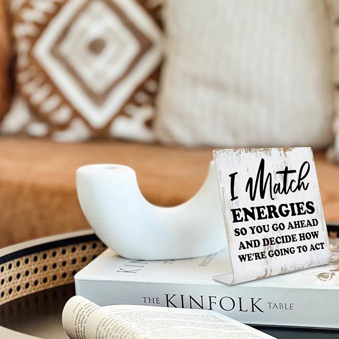 Funny Desk Signs for Women Office, Funny Office Decor for Women Desk, Office Shelf Table Desk Decor for Cowoker Friends Sister Women Gift, Coworker Gifts for Women Office dksg3 - LeafyLoom