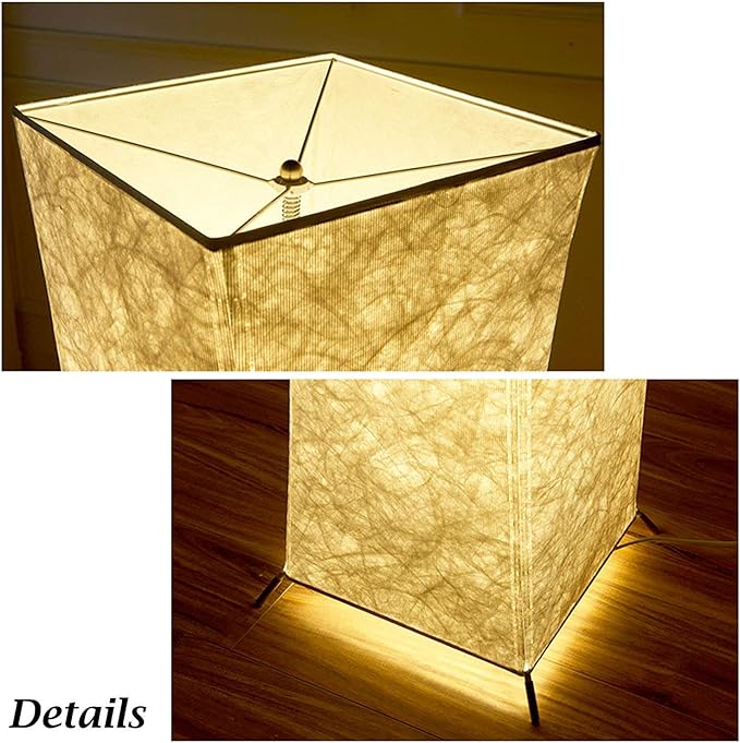 LEONC 65" Soft Light Floor Lamp for Game Room and TV, RGB Color Changing LED, Tyvek Fabric Shade, Smart App Control, Compatible with Alexa & Google Home, Music Sync and Multi Scene Modes,Floor Lamp - LeafyLoom