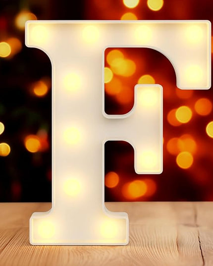Marquee Letters for Wall Decor Light Up Alphabet Letter F Wall Letters Christmas Decorations Outdoor Halloween Birthday Party Decorations Bathroom Decorations Indoor Retirement Party Decorations - LeafyLoom