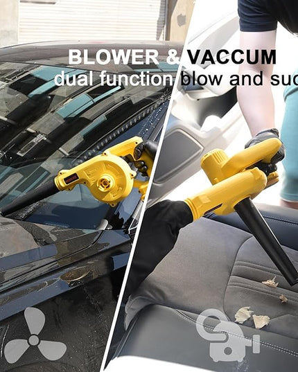 Cordless Blower for DEWALT 20V Max Battery, 3-in-1 Handle Small Blower & Vacuum & Inflatable Compatible with DEWALT Battery by MKMKYEE (Battery Not Included) - LeafyLoom