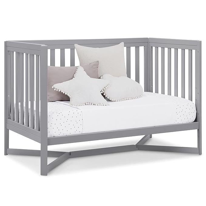 Delta Children Tribeca 4-in-1 Baby Convertible Crib, Grey - LeafyLoom