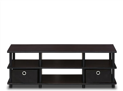 FURINNO Econ TV Entertainment Center, Espresso - LeafyLoom