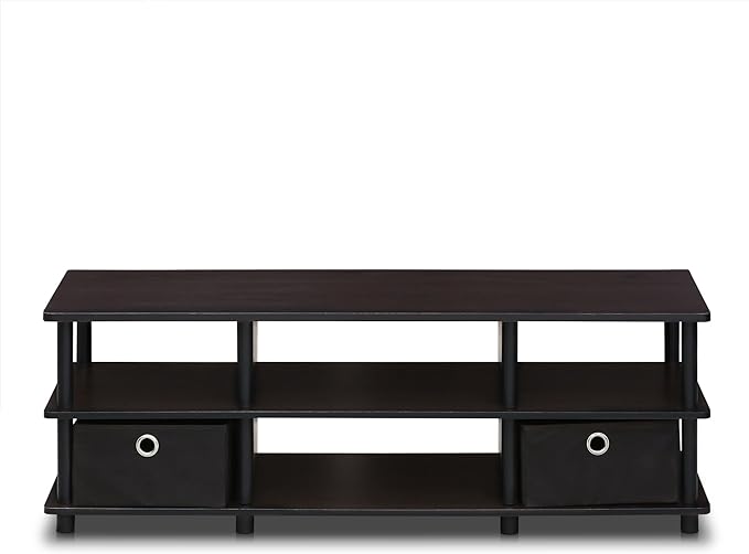 FURINNO Econ TV Entertainment Center, Espresso - LeafyLoom