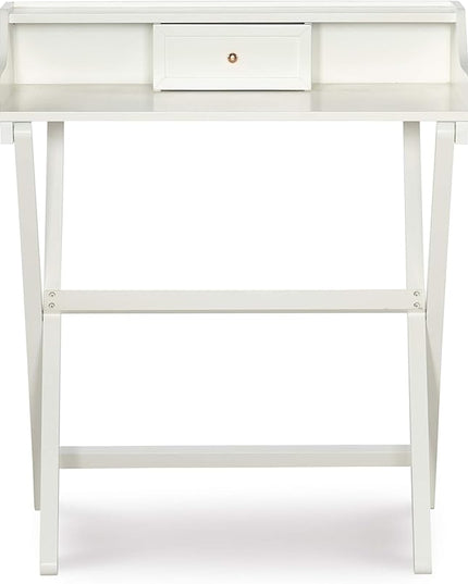 Linon Home Décor Mable White Folding Desk - LeafyLoom