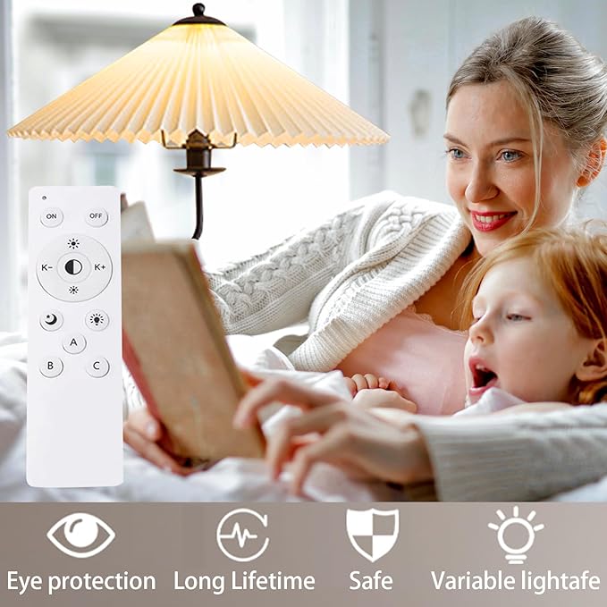 Pleated Floor Lamp, 3 Color Dimmable Floor Lamp, Retro Bedside Atmosphere Table Lamp for Bedroom, Living Room, Office ( Color : 4# , Size : Large ) - LeafyLoom