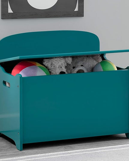 Delta Children MySize Deluxe Toy Box, Teal - LeafyLoom
