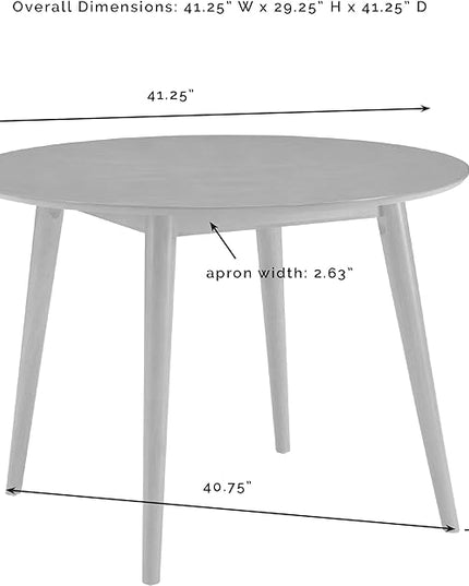 Crosley Furniture Landon Mid-Century Modern Round Wood Dining Table, Mahogany - LeafyLoom