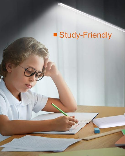 LED Desk Lamp, Eye-Caring Stepless Dimmable Office Table Lamp with USB Charging 4000mAh Battery, Foldable,Touch, 30/60minsTimer,5 Lighting Modes with 5 Brightness Levels - LeafyLoom
