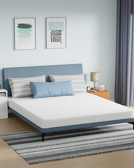 FDW California King Mattress 6 inch Gel Memory Foam Mattress Medium Firm Mattresses for Cool Sleep Relieving Pressure Relief CertiPUR-US Certified Mattress in a Box - LeafyLoom