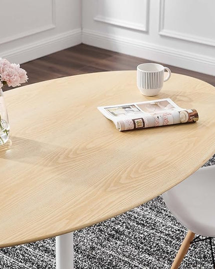 Modway Lippa Dining Table, 60", White Natural - LeafyLoom