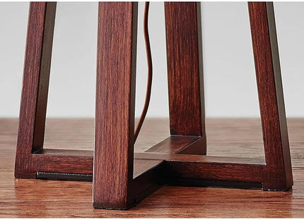 Adesso 1503-15 Quinn Table Lamp, 23.75 in., 150 W Incandescent/CFL, Walnut Birch Wood, 1 Wooden Lamp - LeafyLoom