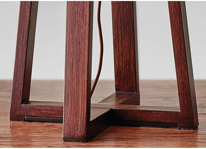 Adesso 1503-15 Quinn Table Lamp, 23.75 in., 150 W Incandescent/CFL, Walnut Birch Wood, 1 Wooden Lamp - LeafyLoom