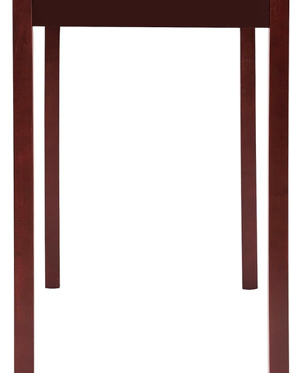 Linon Brown 3-Piece Table Faux Marble Tavern Set, 42" w x 22.25" d x 36" h - LeafyLoom