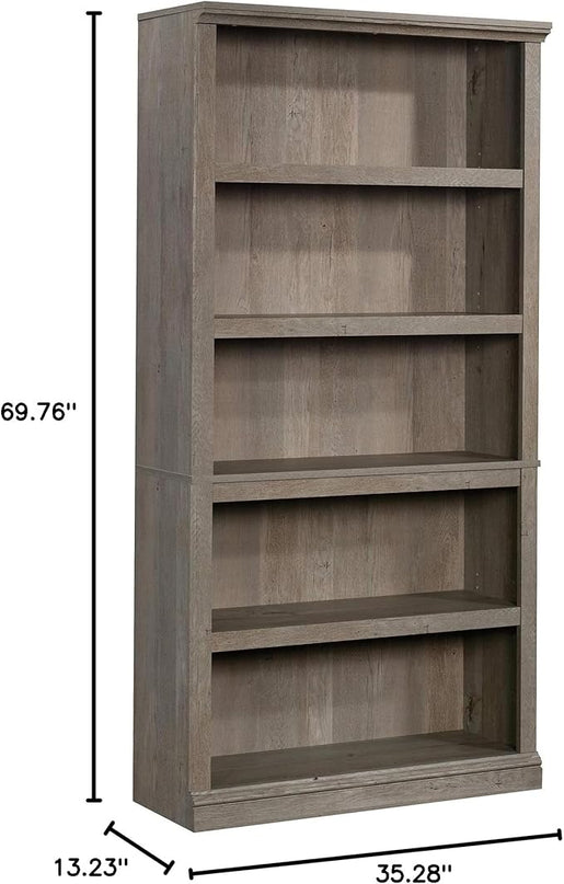 Sauder Miscellaneous Storage 5-Shelf Bookcase/Book Shelf, Mystic Oak Finish - LeafyLoom