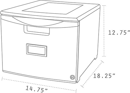 Storex 61261B02C File Cabinet, Case of 2, Gray - LeafyLoom
