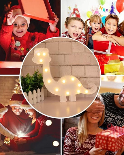 Dinosaur Decorations, Childen Kids Bedroom Decorative Table Lamps Battery Operated Marquee Animal Sign Dinosaur Wall Decoration, Gift for Dinosaur Lovers - LeafyLoom