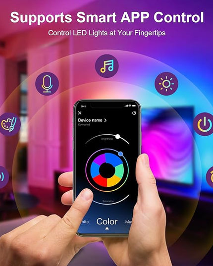 Nexillumi LED Lights for TV, 13.2ft TV LED Backlight for 32-65 Inch, RGB LED Strip Lights Behind TV, APP Remote Control Music Sync TV Led Lights for Bedroom Nexillumi