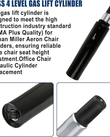 6" Pneumatic Gas Cylinder for Herman Miller Classic Aeron Chair,Office Chair Hydraulic Cylinder Replacement,Stroke Gas Lift Cylinder#1B08VM,Heavy Duty 450lbs New Pneumatic Cylinder, Gas Cylinder, - LeafyLoom