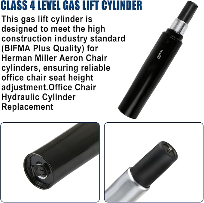 6" Pneumatic Gas Cylinder for Herman Miller Classic Aeron Chair,Office Chair Hydraulic Cylinder Replacement,Stroke Gas Lift Cylinder#1B08VM,Heavy Duty 450lbs New Pneumatic Cylinder, Gas Cylinder, - LeafyLoom