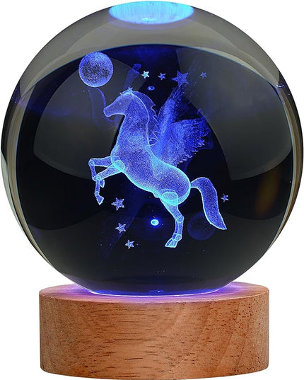 Horse Gifts for Women, Large 3D Horse Lamp, Crystal Horse Night Light 16 Color Changing with Remote Control for Bedroom Decor, Horse Figurines - LeafyLoom