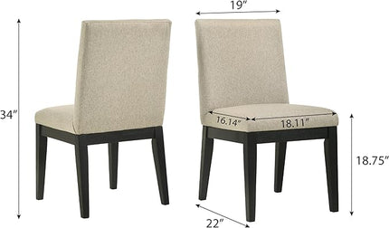 NicBex Haerin-SD-00169-LWJ Dining Chairs, 19"x22"x34", Beige - LeafyLoom