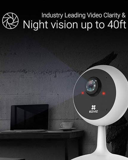EZVIZ Indoor Security Camera 1080P WiFi Baby Monitor, Smart Motion Detection, Two-Way audio, 40ft Night Vision, Works with Alexa & Google Assistant(C1C) EZVIZ