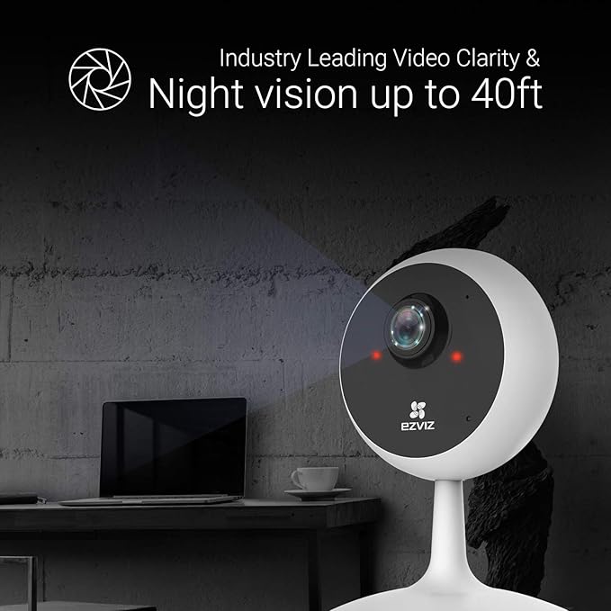 EZVIZ Indoor Security Camera 1080P WiFi Baby Monitor, Smart Motion Detection, Two-Way audio, 40ft Night Vision, Works with Alexa & Google Assistant(C1C) EZVIZ